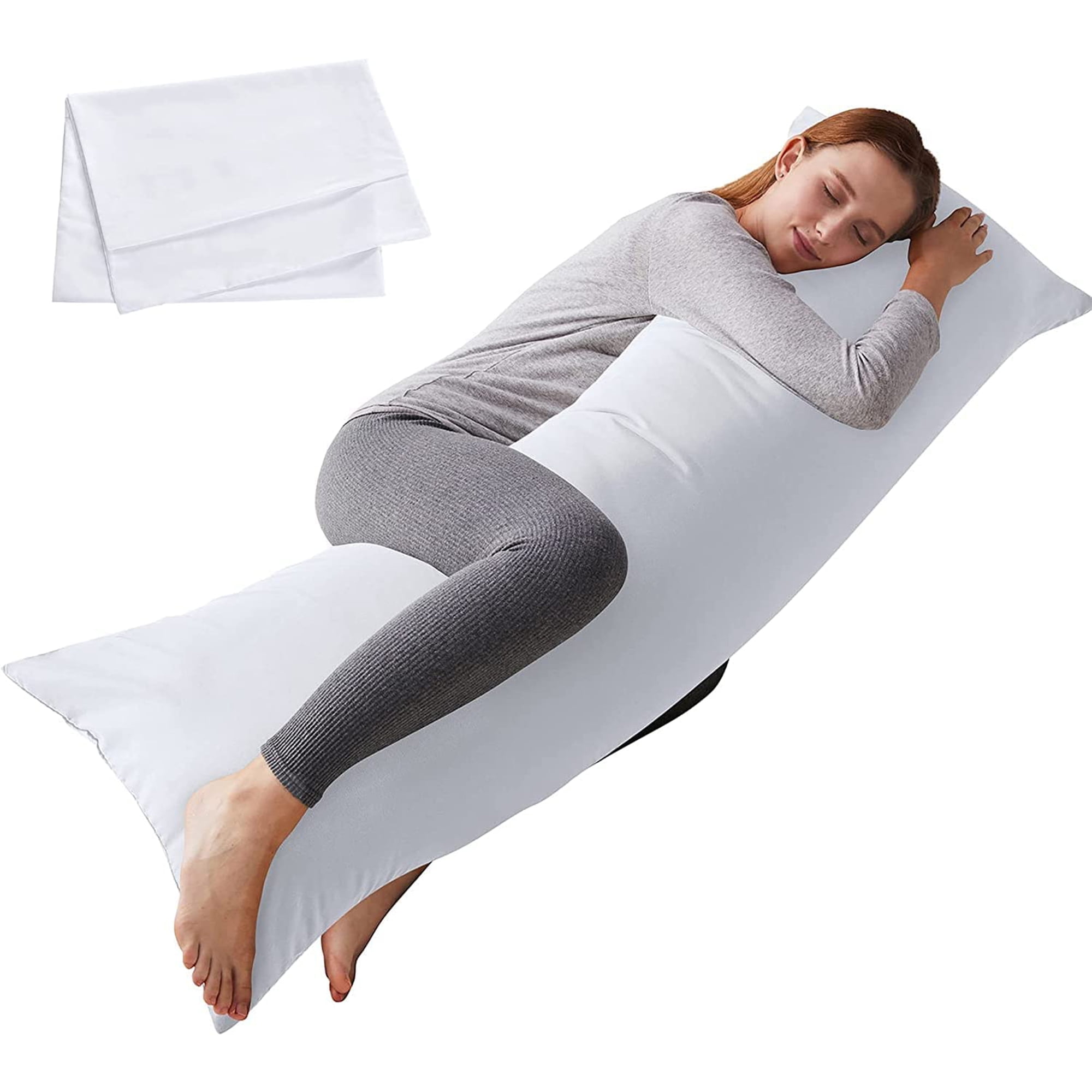 WhatsBedding Body Pillow with Pillowcase for Adults,Soft Long Bed