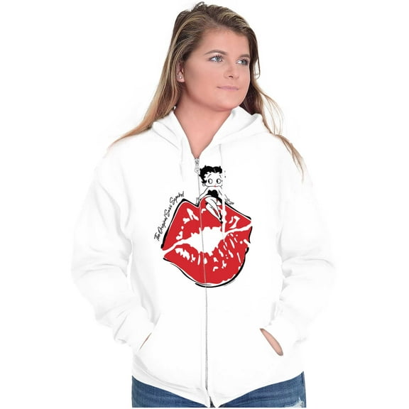 Betty Boop The Original Sass Symbol Zip Hoodie Sweatshirt Women Brisco Brands M