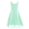 thumbnail image 3 of Manyakai Kids Sleeveless Knotted Waist Flower Girl Dress Ruched Chiffon Wedding Birthday Party Gown Mint Green 14, 3 of 7