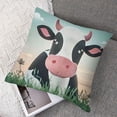 thumbnail image 7 of Cow Background Print Throw Pillow Covers Soft Corduroy PillowcaseDecorative Cushion Cover Modern Square Cushion Cases for Living Room Bed Sofa Bedroom Pillow Included, 7 of 7