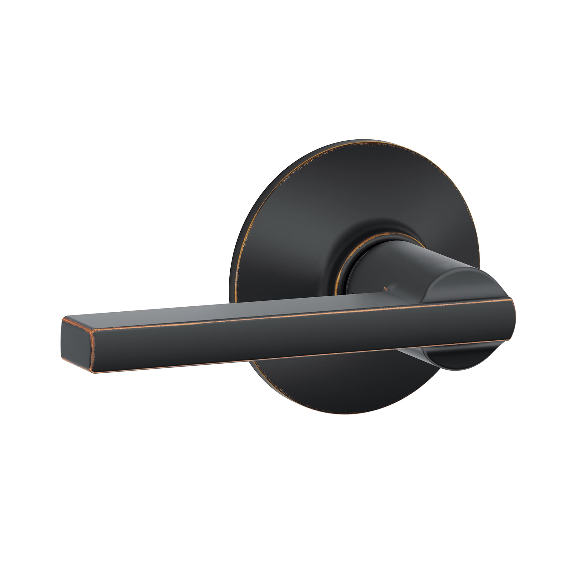 Schlage F10VLAT622 Matte Black Latitude Passage Lever