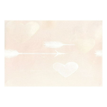 

Hearts and Arrows Pattern Design 12x18in Heat-Resistant Non-Slip Place Mat Durable and Wrinkle-Resistant