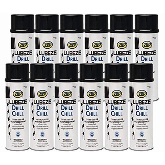 Zep Lubeze Drill Chill – 16 oz (Case of 12) 4501 – Ready-to-Use Industrial Cutting Oil, Prolongs the Life of Your Tools
