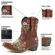 thumbnail image 4 of NECHOLOGY Botas Mujer Adulto Femenino Zapatos Botines para mujer Botas Botas Botas de retro Tobillo Vaqueras para mujer Zapatos Botas de mujer bordadas (Brown, 9), 4 of 7