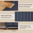 thumbnail image 6 of KeyWhat Fluted 5 Drawer Tall Dresser, Modern Engineered Wood Chest of Drawers, Freestanding Storage Cabinet for Bedroom Living Room Hallway, Dark Grey, 6 of 7