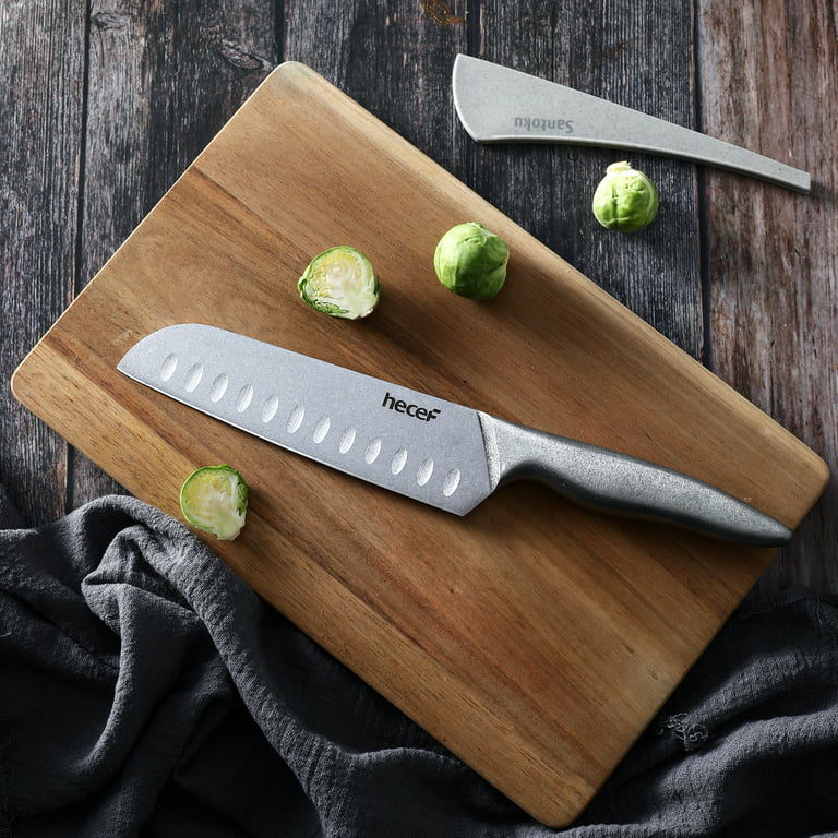  hecef Vintage Kitchen Knife Set, Stainless Steel Non