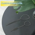 thumbnail image 3 of 2 pcs Topsy Tail Hair Styler Style Twister Snare Loop Black, 3 of 4