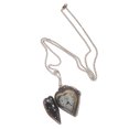 thumbnail image 1 of Men Women Hollow Heart Shaped Dial Arabic Numeral Pocket Watch with Chain, 1 of 8