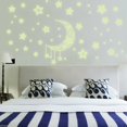 thumbnail image 3 of Fluorescent Moon and Stars Wall Sticker Room Decoration For Living Room Bedroom, 3 of 5
