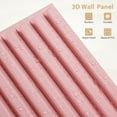 thumbnail image 3 of 30 Pack Textured 3D Wall Panels for Interior Wall Decor, PVC Decorative Wall Panels for Living Room Bedroom Hotel Office, Pink 11.8''x11.8'' Cover 29 Sq.​ Ft​, 3 of 7