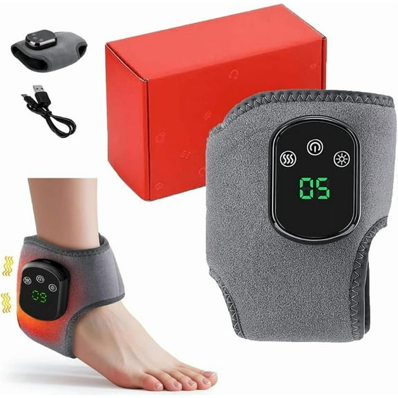 Wellipure Foot Renew Massager, Soleva 3 in 1 Foot Massager with Heat, Portable Wireless Heated Ankle Wrap, 3 Vibration Mode,5 Heat Leavel for Achilles Tendinitis and Plantar Fasciitis