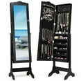 thumbnail image 2 of Gymax 4 Angle Adjustable Full Length Mirror Jewelry Organizer Vanity Box Black, 2 of 6