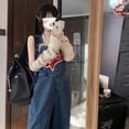 thumbnail image 3 of Overoles de mezclilla Tirantes Pantalones Overoles Jeans Monos L JAMW Sencillez, 3 of 5