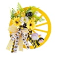 thumbnail image 3 of Esquirla Artificial Flowers Sign Bee Bowknot Garden Party Wreath Front Door, 3 of 8