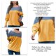 thumbnail image 5 of Sudadera de manga larga con hombros descubiertos, informal, holgada, de moda, para mujer, gris, amarillo, XXL, 5 of 6