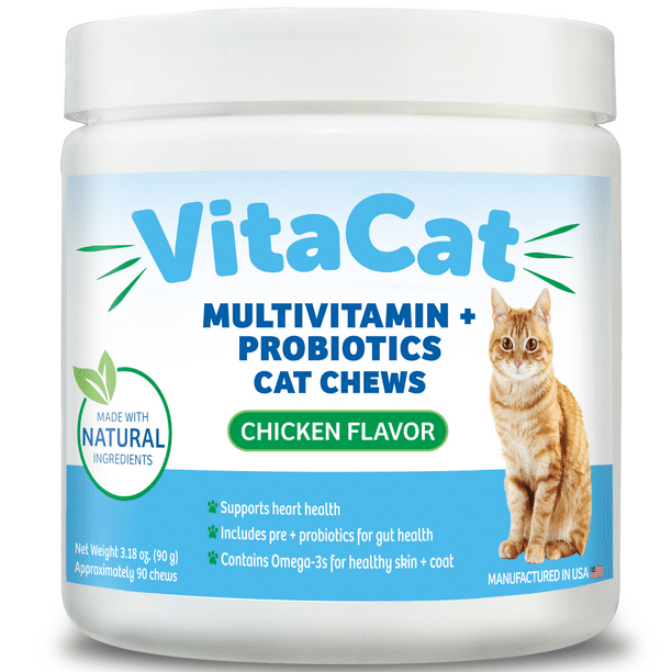 VitaCat Daily Multivitamin & Probiotics Cat Chews Natural Supplement