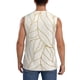 thumbnail image 4 of Fotbe Elegant Gold Leaf Pattern Men's Camiseta sin Mangas Estampada para Hombres, Playera Casual para Gimnasio, Entrenamiento, Playa-XX-Large, 4 of 7