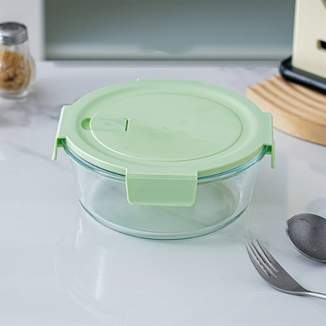 COM1950s Boîte à Bento en Verre Premium, Récipient à Lunch Micro-Ondes pour Étudiants et Bureau, Boîte de Préparation de Repas Réutilisable avec Couvercle Sécurisé, Lavable au Lave-Vaisselle et Facile à Nettoyer