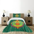 thumbnail image 4 of Ambesonne Tiki Bar Quilted Bedspread Set 2 Pcs, Surf Bar Holiday, Twin Size, Multicolor, 4 of 5