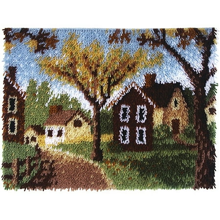Caron Wonderart Latch Hook Kit, Country Cottages