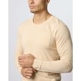 thumbnail image 4 of Real Essentials 3 Pack: Men's Cotton Long Sleeve Crew Neck T-Shirt with Pocket - Soft Work Casual Jersey Tees (Big & Tall), 4 of 7