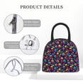 thumbnail image 4 of Pofeuu Skull rainbow color mushroom Print Lunch Bag for Adult Insulated Lunch Box,Leakproof Cooler Food Lunch Containers Reusable High Capacity Lunch Tote Bags-One Size, 4 of 6