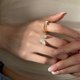 thumbnail image 2 of Versión coreana del diseño de nicho, exquisito anillo de mariposa de concha de madre blanca, anillo de ajuste de apertura de marea femenina, 2 of 6