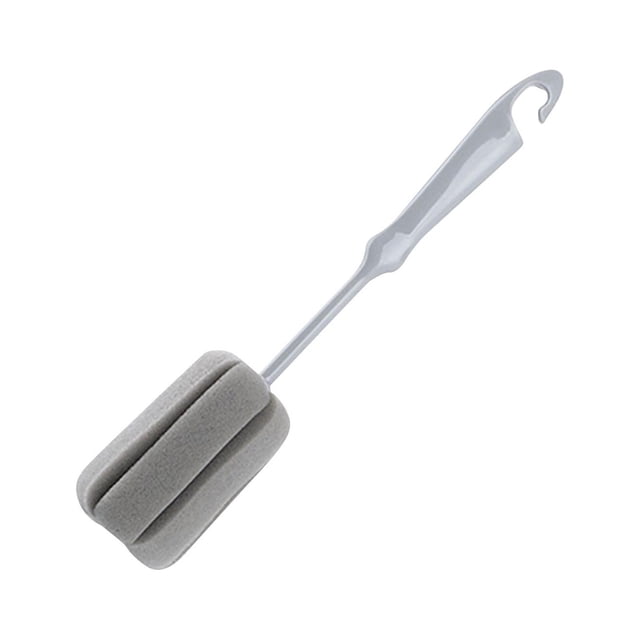 Cepillo de espuma suave para botellas, reutilizable, portátil, para limpiar botellas de agua. Corto