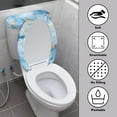 thumbnail image 3 of FORUDESIGNS Marble Print Toilet Lid Cover Toilet Tank Cover Replacement Toilet Protector with Elastic Edge, Machine Washable, Fit Oval Elongated Round Toilet Seat Cover, 3 of 8