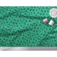 thumbnail image 2 of Soimoi Green Cotton Voile Fabric Alphabet Text Printed Fabric 1 Yard 42 Inch Wide, 2 of 3
