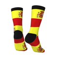 thumbnail image 5 of Women Colorful Crew Socks Spanish Flag Novelty Fun Socks For Mens, 5 of 7