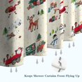 thumbnail image 6 of Beige Christmas Santa and Train Pattern Shower Curtain 84"x72" ,Bathroom Decorative Shower Curtains Set with 12 Hooks,Modern Waterproof Washable Shower Curtain, 6 of 6