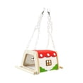 thumbnail image 4 of House de nido de pájaros Hideaway de accesorios de jaula para pájaros para cacatúas de cacatúas de cacatúas Rojo Verde, 4 of 8
