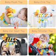 thumbnail image 3 of (Elefante naranja)Juguetes para cochecito, juguete de peluche en espiral para actividades de bebé, sonajeros suaves para asiento de coche, juguetes para cuna para niños y niñas a partir de 6 meses oso de fresa Electrónica, 3 of 5