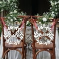 thumbnail image 3 of Bride and Groom Chair Signs - Mr and Mrs Chair Signs for Wedding, Bride Chair Decor, Rustic Wooden Hollow Out Decorative Wedding Signs, 3 of 6
