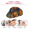 thumbnail image 6 of KLL Sunflowers Pattern Shower Cap & Bath Cap for Women,Reversible Oversized Waterproof Shower Caps for all Hair Lengths,Elastic Reusable Bathing Hair Cap, 6 of 6