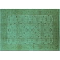 thumbnail image 1 of Ahgly Company Indoor Rectangle Oriental Turquoise Blue Industrial Area Rugs, 5' x 8', 1 of 4