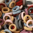 thumbnail image 3 of TUWAFE 100Pcs Seamless Cotton Hair Bands Elastics Hair Ties Diameter 1 inch Ponytail Holders for Girl Toddler Baby Thin Hair, 3 of 7