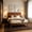Brown, variant on AUU Full Size Plush Upholstered Platform Bed Frame – Adjustable Height Headboard, Sturdy Frame & Solid Slats, Quiet Construction, No Box Spring Required, Easy Assembly