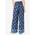 thumbnail image 2 of Roaman's Women's Plus Size Printed Wide Leg Pant, 2 of 4