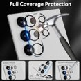 thumbnail image 3 of Dteck 3-Pack Camera Lens Protector for Samsung Galaxy S25 Ultra,Tempered Glass Camera Protector Back Lens Cover, Ultra HD, 9H Hardness, Anti-Scratch, Case Friendly,Easy Installation,Clear, 3 of 6