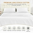 thumbnail image 3 of Warmstar 100% Cotton Twin Flat Sheet Only,600 Thread Count Sateen Soft Breathable Durable Twin Size Flat Bed Sheet 1 Pcs,White., 3 of 5