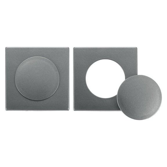 Uxcell 2pcs Pipe Wall Covers 50mm/2" ID Square with Removable Hole-Free Wall Cover, Dark Grey