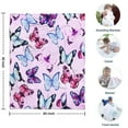 thumbnail image 4 of Pink Butterfly Pattern Blanket,Comfortable Soft Flannel Throw Blanket,All Season,Warm Lightweight Blankets for Sofa Bed Couch Living Room Chair,30"x40", 4 of 4