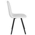 Flash Furniture Argos Contemporary Dining Chair in White Vinyl