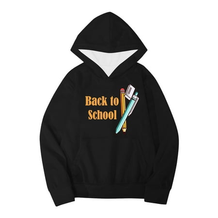 

Kids Boys Girls Autumn WInter School Season Letter Printed Long Sleeve Hoodie Warm and Comfortable Tops Children s Clothing for Teen Girls Thin Hoodies for Boys Potato Girl Junior Clothes Kid Sweater
