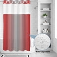 thumbnail image 2 of No Hook Shower Curtain, Red Grey Ombre Shower Curtains for Bathroom with See Through Top Window, Modern Gradient Abstract Art Waterproof & Washable Bath Curtain Narrow 54"x78", 2 of 9