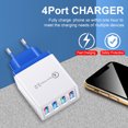 thumbnail image 3 of 4 Puertos USB Charger Quick QC 3.0 Adaptador Pared Carga Rápida para, 3 of 9