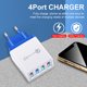 thumbnail image 1 of Cargador de teléfono LED de carga rápida USB de 4 puertos Adaptador de corriente UE (Azul), 1 of 9
