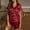 A0288-Wine, variant on CALAFEBILA Womens Two Piece Pajamas Womens Button Down Pajama Sets Pajamas Notch Collar Ice Satin Silk Tops with Pocket and Shorts